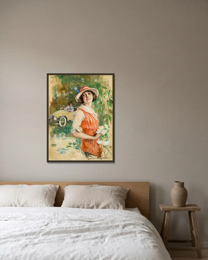 Wesoła jazda samochodem (Szczęśliwe zakończenie), Howard Chandler Christy w ramie na ścianie