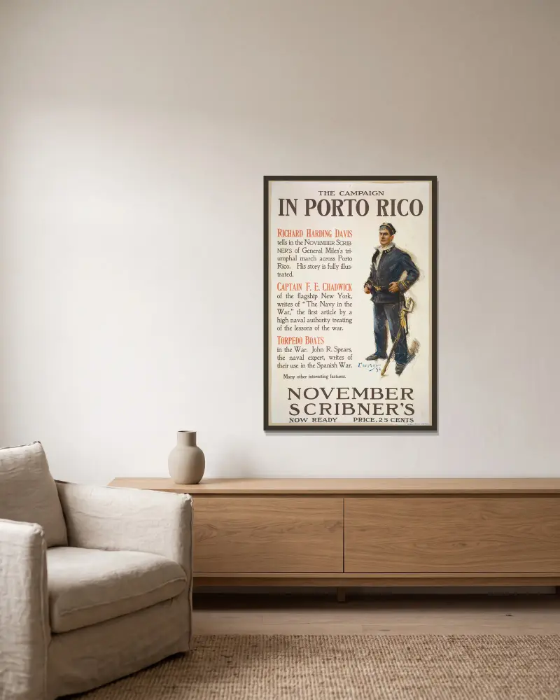 Listopadové Scribner’s, Howard Chandler Christy v rámu na stěně