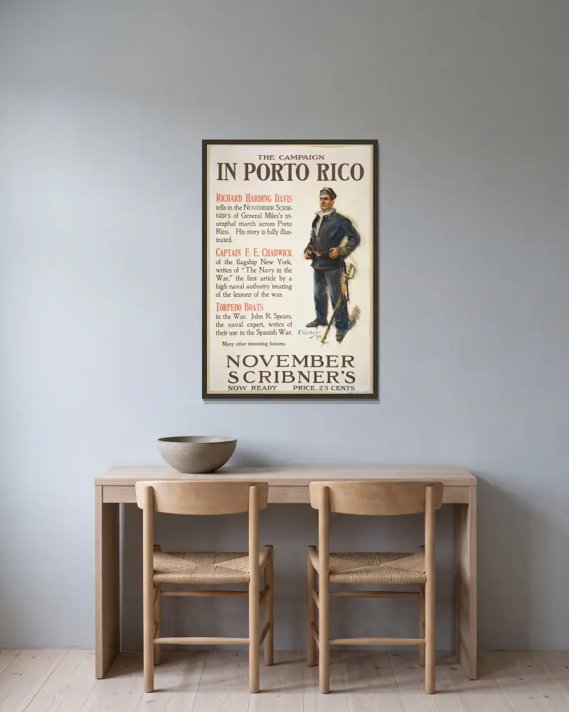 Listopadové Scribner’s, Howard Chandler Christy v rámu na stěně