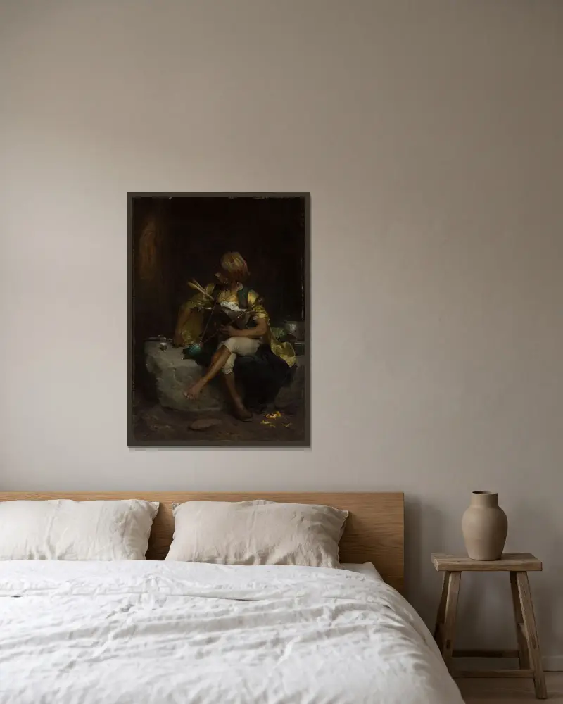 Ein Baschi-Bozuk von Charles Bargue gerahmt an einer Wand