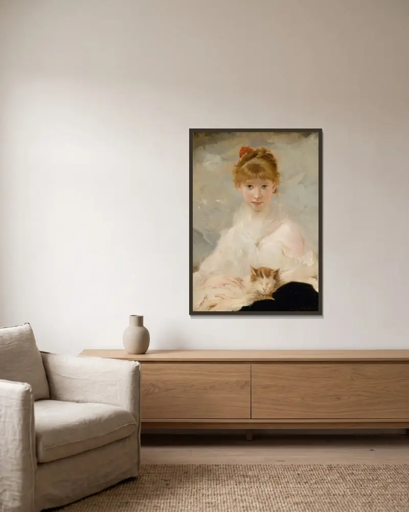 Der kleine Liebling von Charles Chaplin gerahmt an einer Wand