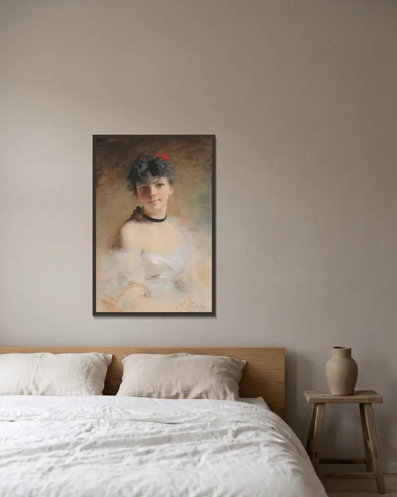 Taškářka, Charles Chaplin v rámu na stěně