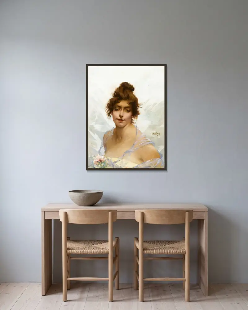 Portrait of a Lady av Charles Chaplin inramad på en vägg