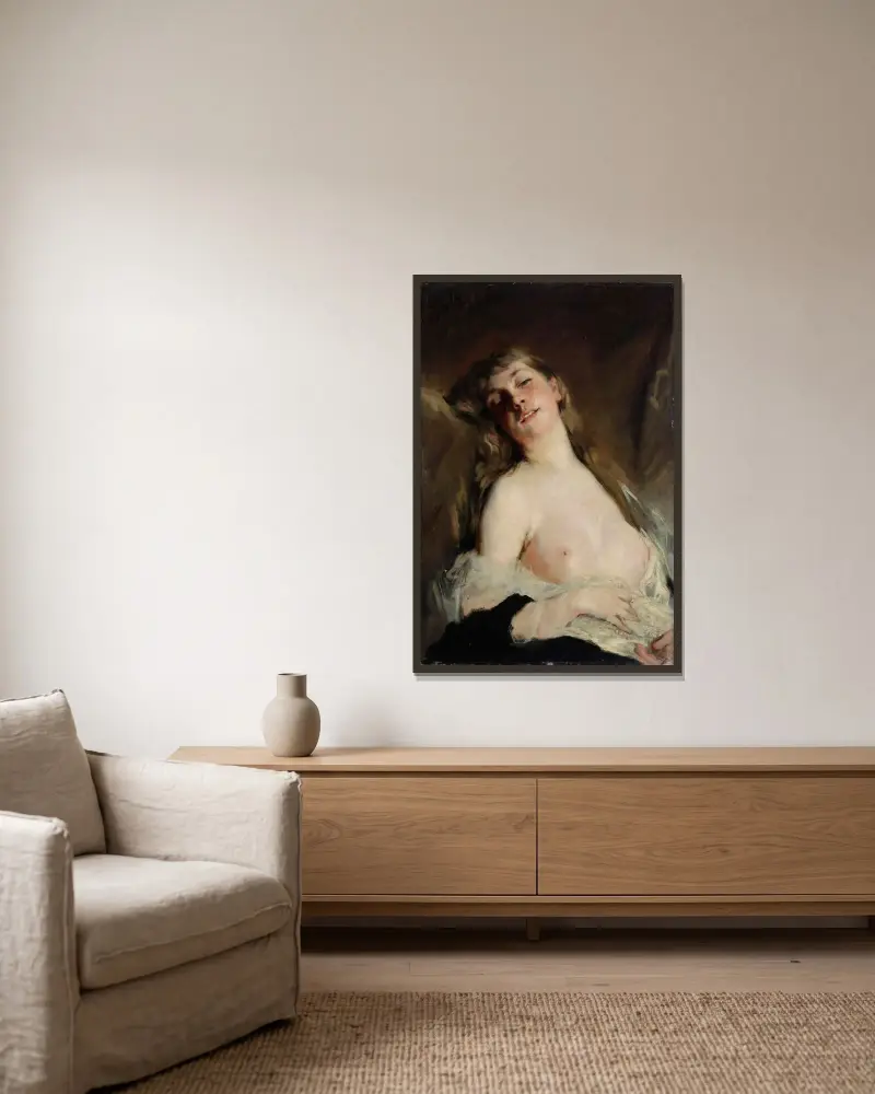 Träumend von Charles Chaplin gerahmt an einer Wand