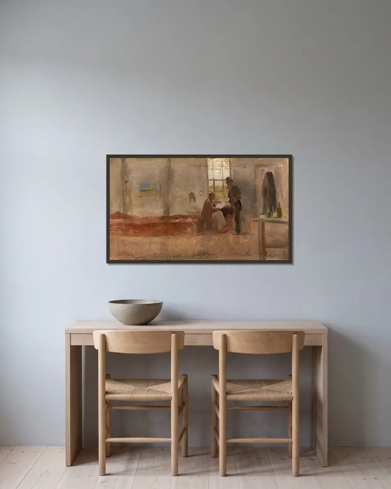 Impressionisternas läger av Charles Conder inramad på en vägg