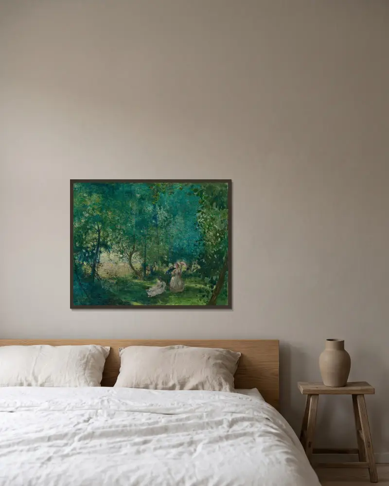 I skogen av Charles Conder inramad på en vägg