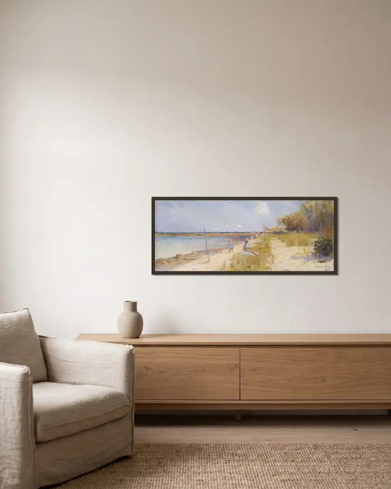 Rickett’s Point von Charles Conder gerahmt an einer Wand