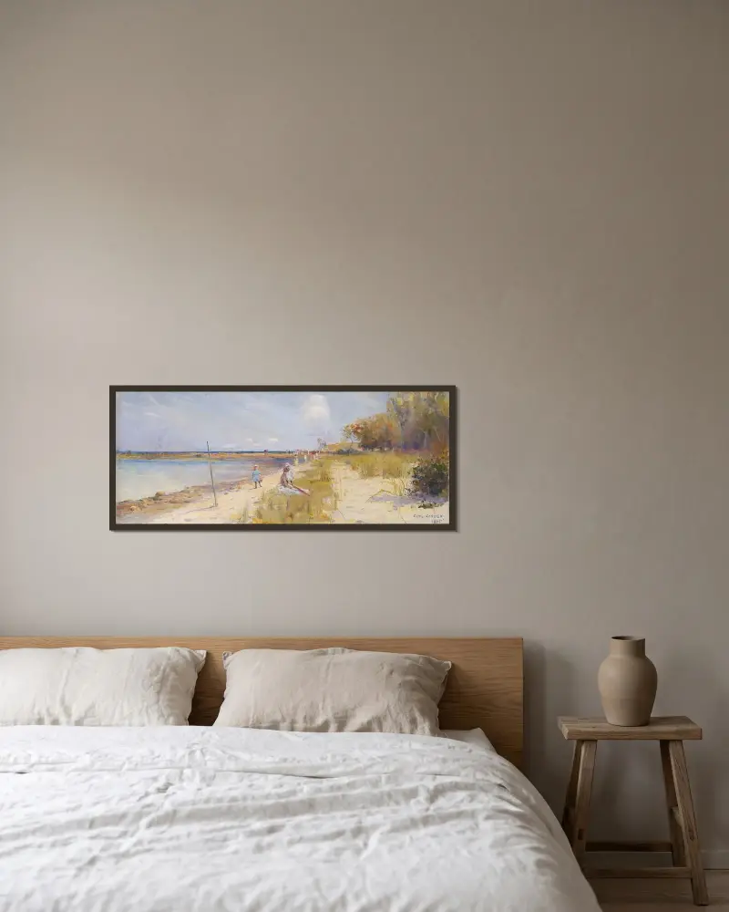 Rickett’s Point von Charles Conder gerahmt an einer Wand