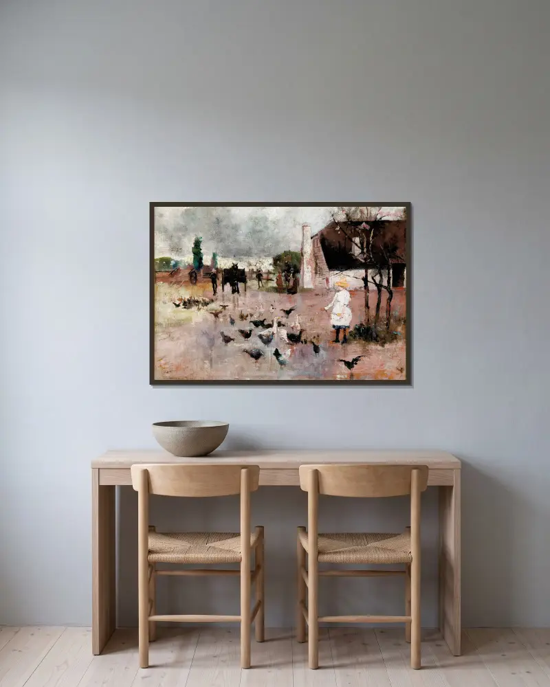 Čaj o páté, Charles Conder v rámu na stěně