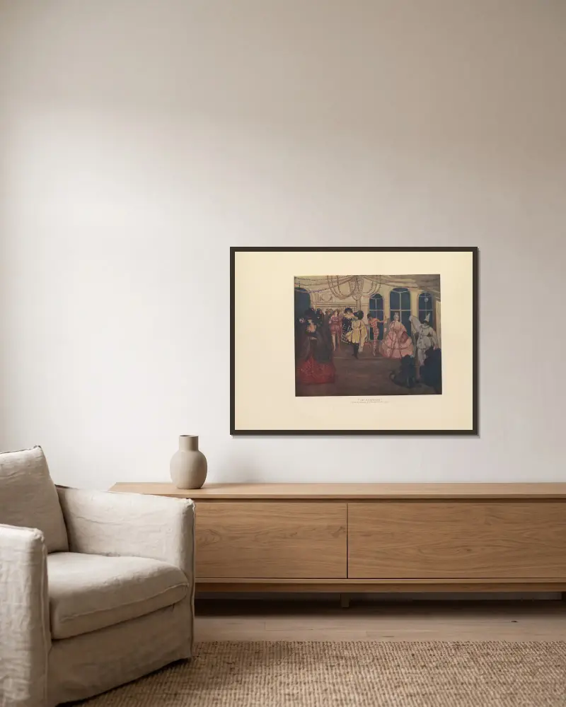 Maškaráda, Charles Conder v rámu na stěně