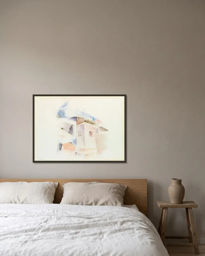 Bermuda No. 4 av Charles Demuth inramad på en vägg