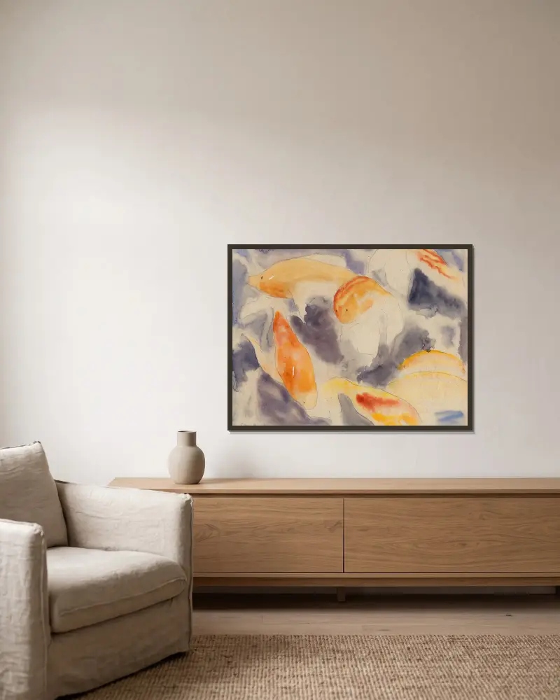 Seria ryb, nr 4, Charles Demuth w ramie na ścianie