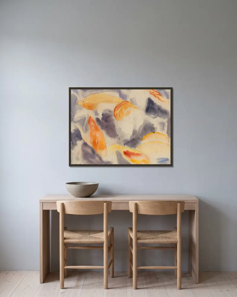 Seria ryb, nr 4, Charles Demuth w ramie na ścianie