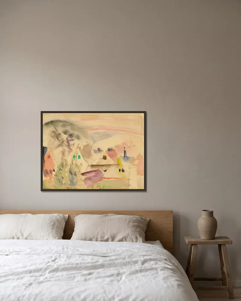 Dachy, wybrzeże morskie, Charles Demuth w ramie na ścianie