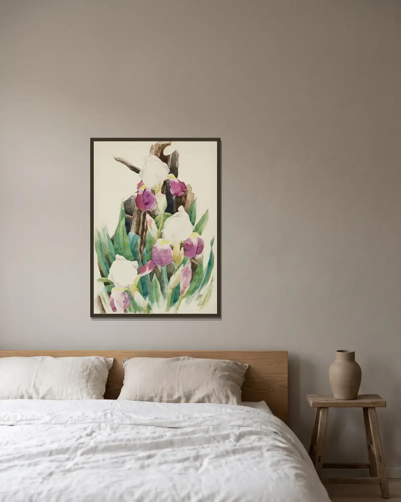Iris av Charles Demuth inramad på en vägg
