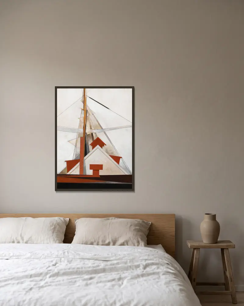 Stěžně, Charles Demuth v rámu na stěně
