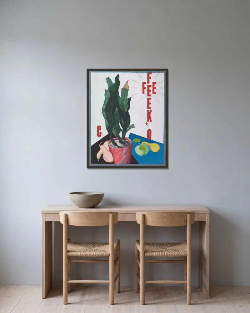 Plakatporträt; O’Keeffe von Charles Demuth gerahmt an einer Wand