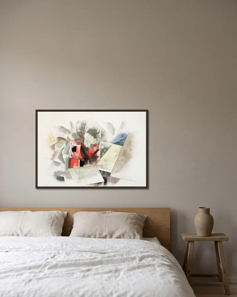 Střechy a fantazie, Charles Demuth v rámu na stěně