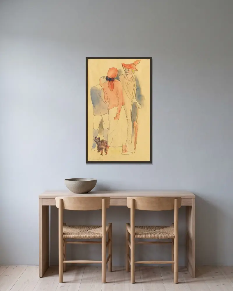 Strolling av Charles Demuth inramad på en vägg