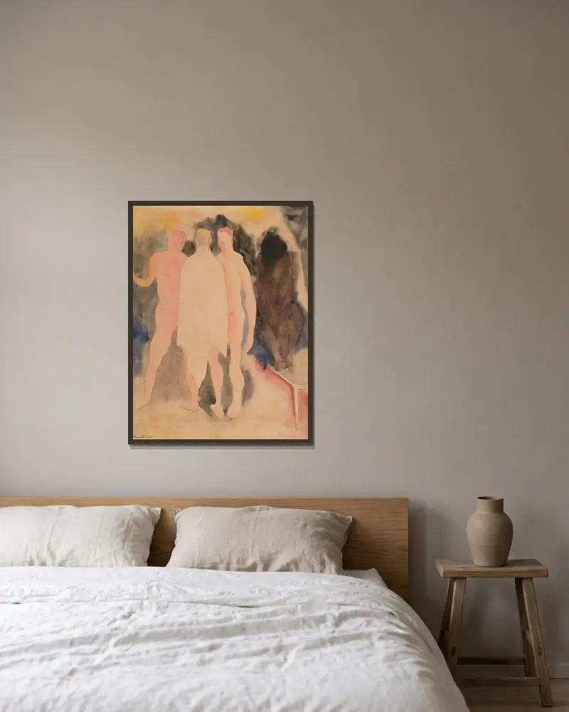 Türkisches Bad von Charles Demuth gerahmt an einer Wand