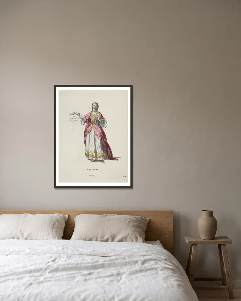 Calliope von Charles Grignion gerahmt an einer Wand