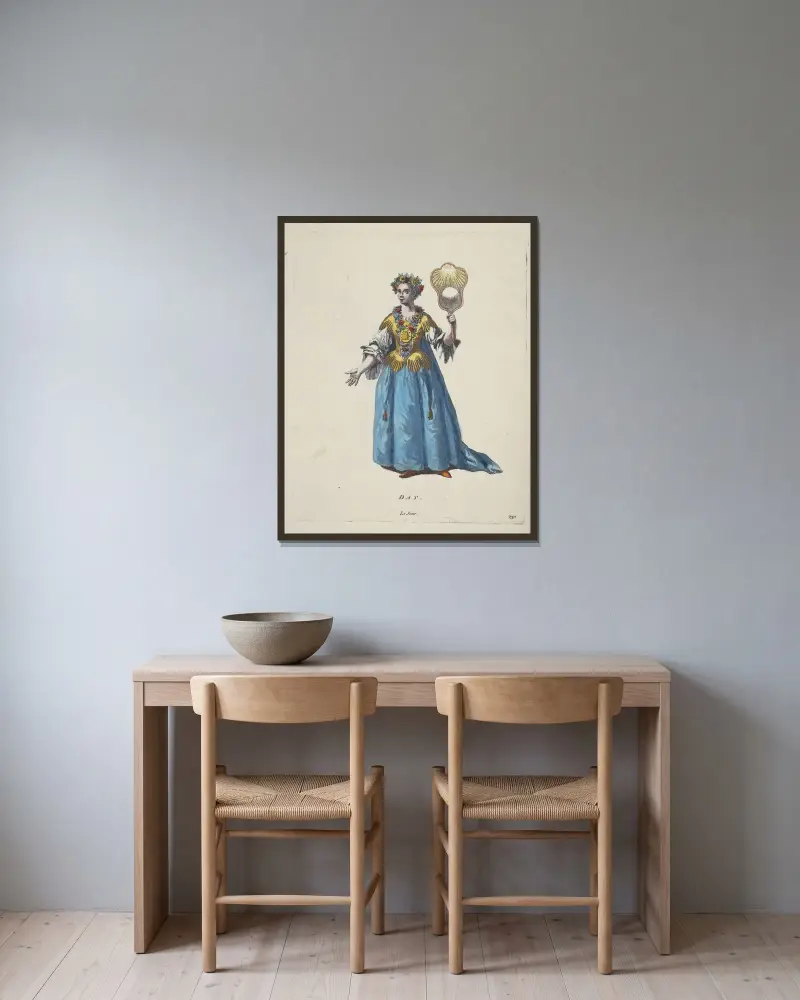 Tag von Charles Grignion gerahmt an einer Wand