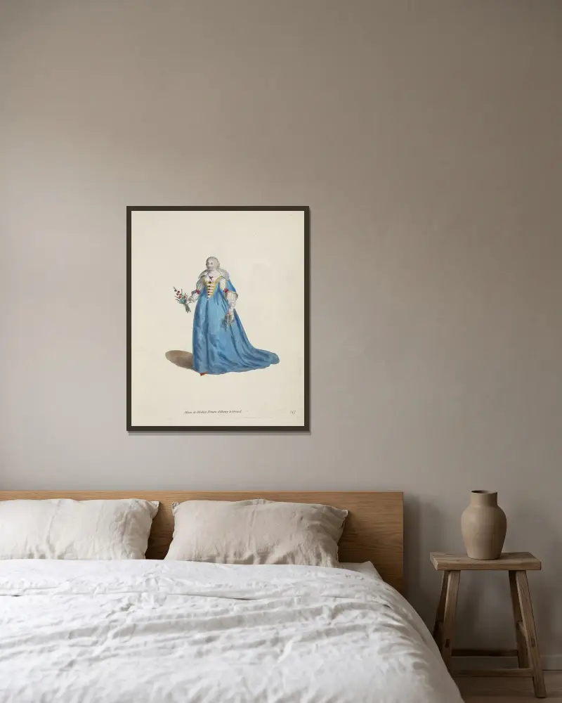 Maria av Medici, Henrik den stores drottning av Charles Grignion inramad på en vägg