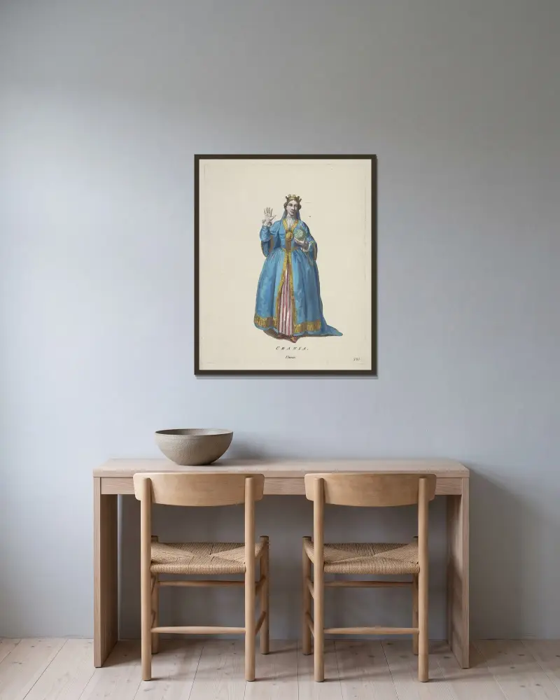 Urania von Charles Grignion gerahmt an einer Wand
