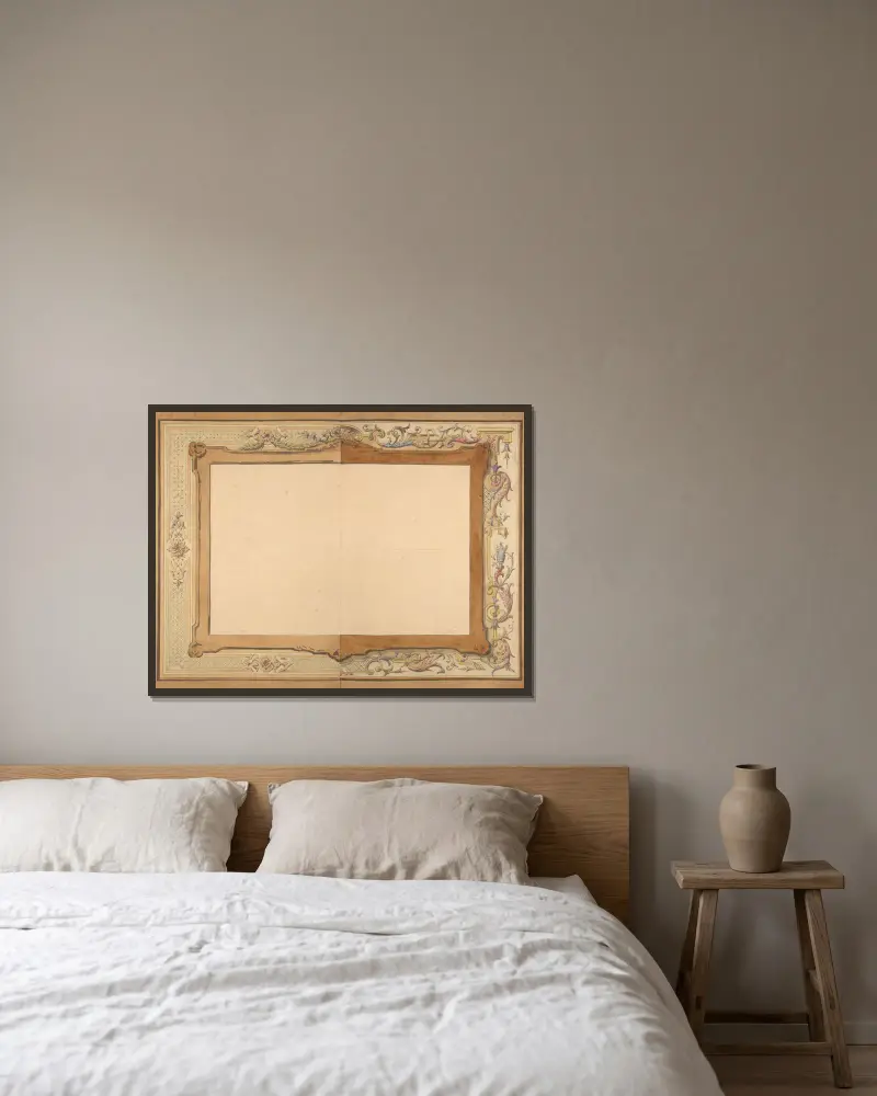 Deckenentwurf – Nr. 5 von Jules-Edmond-Charles Lachaise gerahmt an einer Wand