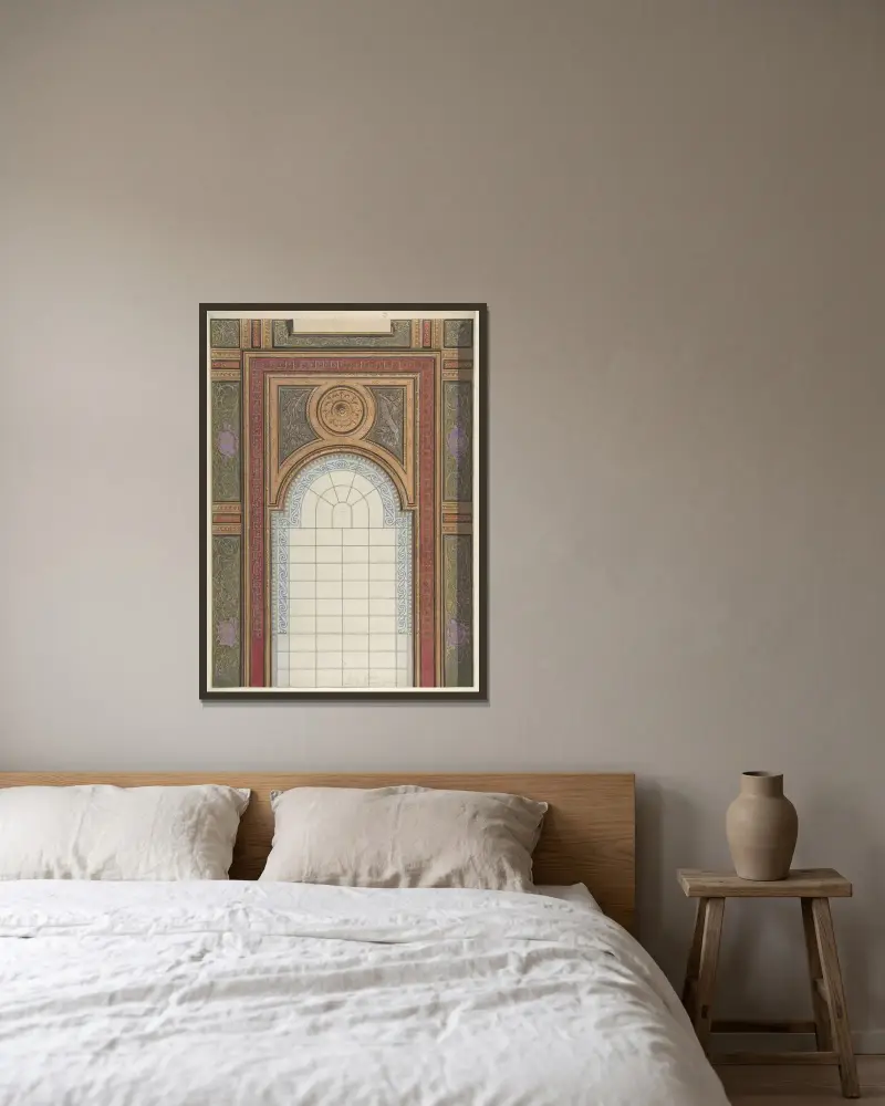 Takdekoration, Hôtel Cottier av Jules-Edmond-Charles Lachaise inramad på en vägg