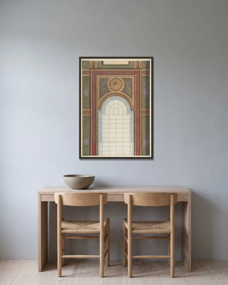 Takdekoration, Hôtel Cottier av Jules-Edmond-Charles Lachaise inramad på en vägg