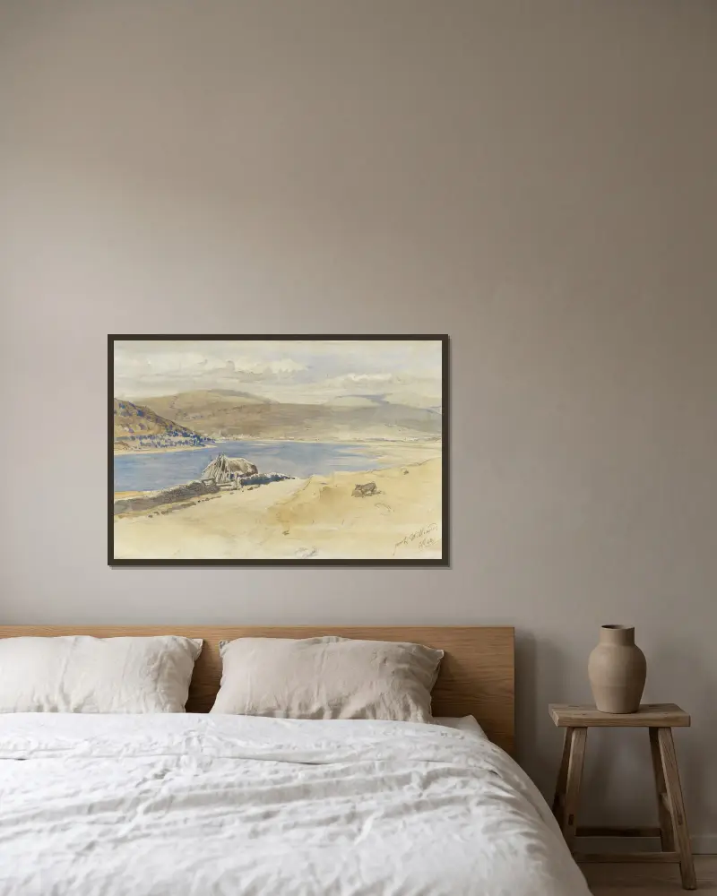 Gezicht op het Loch Linnhe bij Fort William, Schotland av Charles Rochussen inramad på en vägg