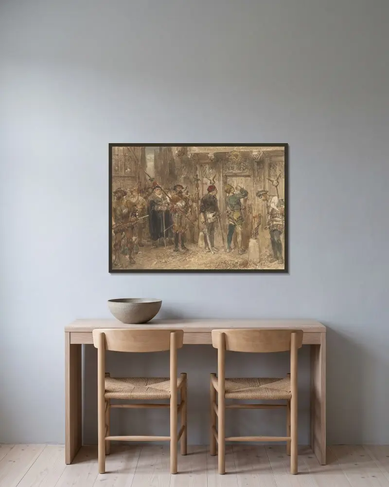 Det misstänkta huset av Charles Rochussen inramad på en vägg
