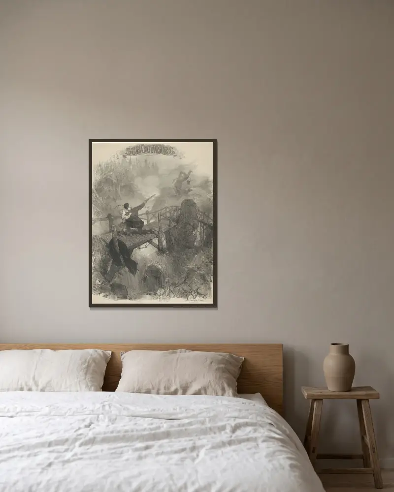 Scene from the ballet ‘The Black Devil’ av Charles Rochussen inramad på en vägg