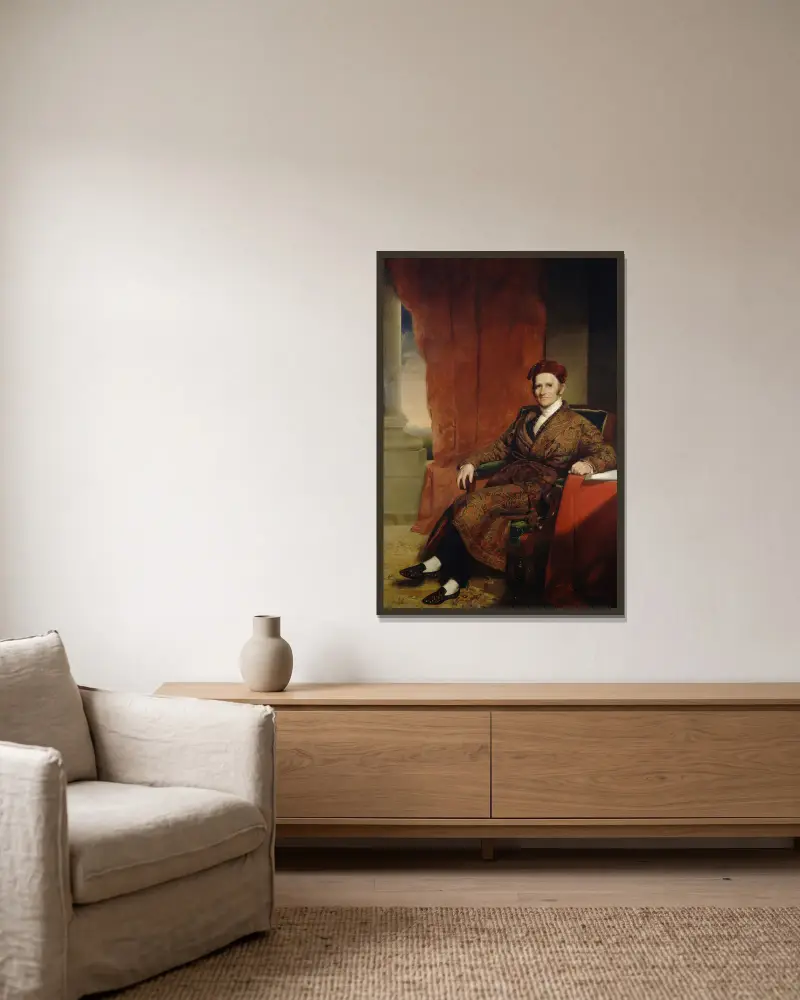 Amos Lawrence von Chester Harding gerahmt an einer Wand