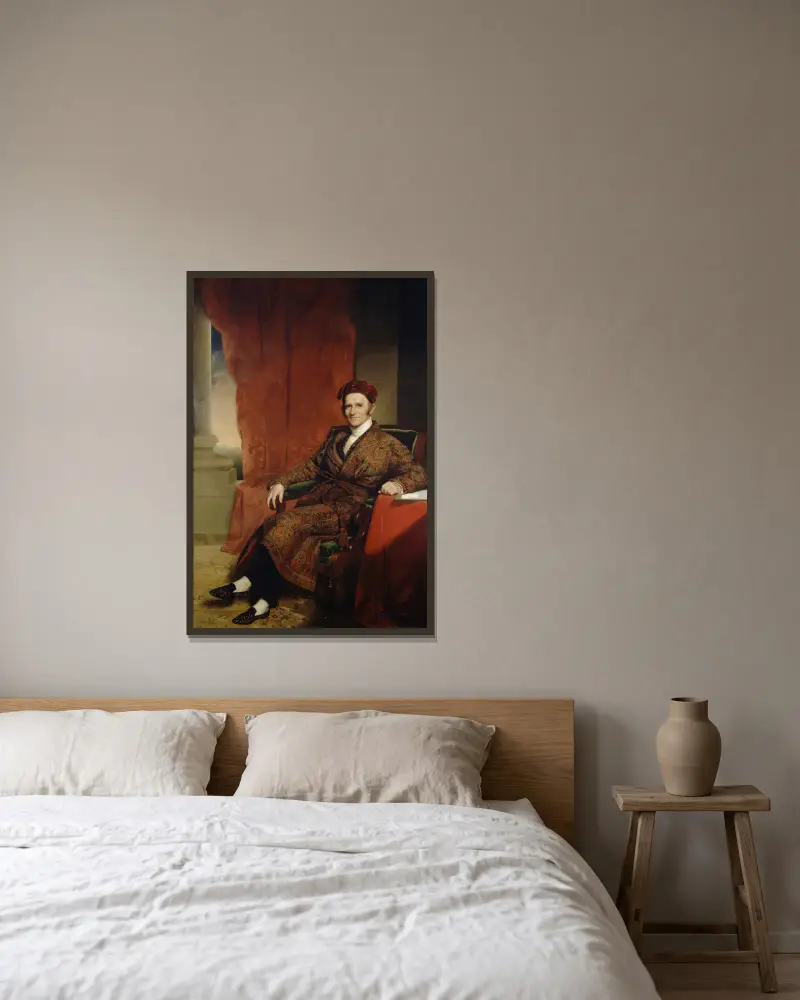 Amos Lawrence von Chester Harding gerahmt an einer Wand