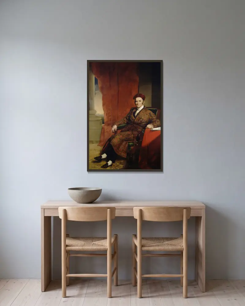 Amos Lawrence von Chester Harding gerahmt an einer Wand