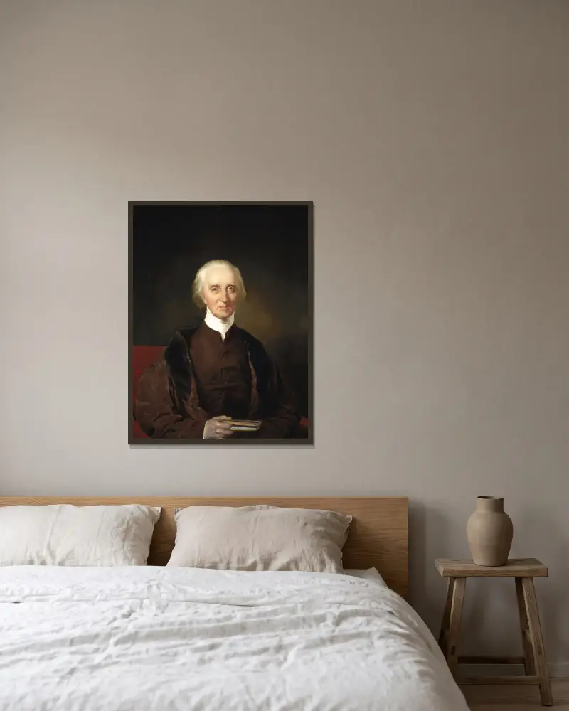 Charles Carroll of Carrollton av Chester Harding inramad på en vägg