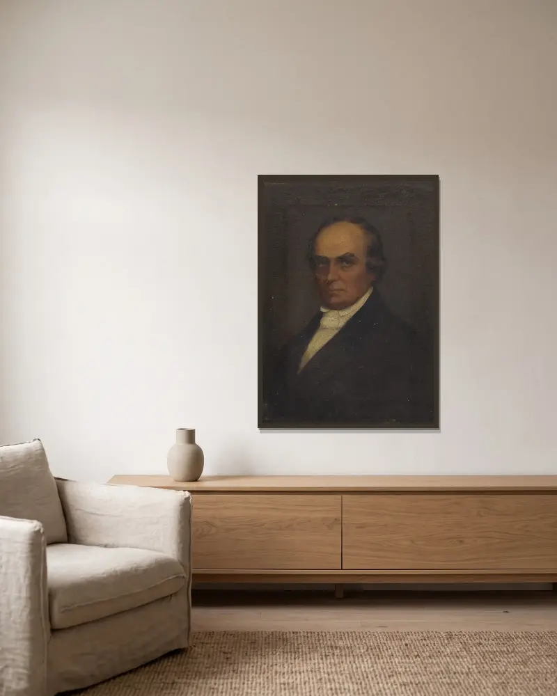 Daniel Webster – Nr. 1 von Chester Harding gerahmt an einer Wand