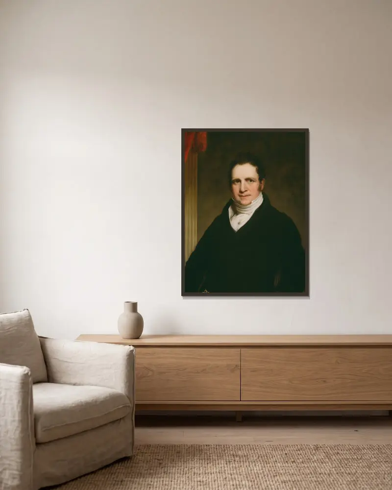 Thomas Abthorpe Cooper (1776–1849) von Chester Harding gerahmt an einer Wand
