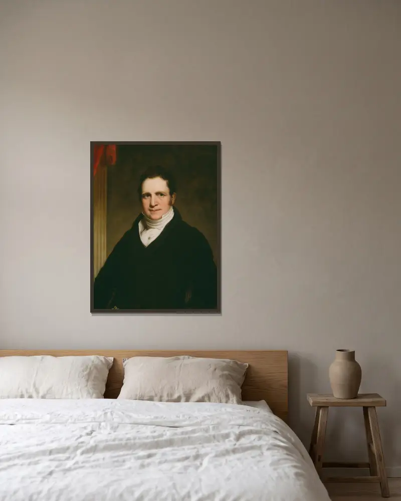 Thomas Abthorpe Cooper (1776–1849) von Chester Harding gerahmt an einer Wand