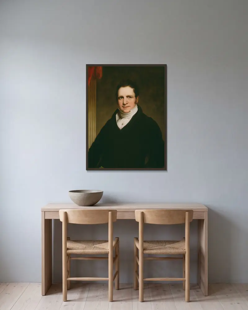 Thomas Abthorpe Cooper (1776–1849) von Chester Harding gerahmt an einer Wand