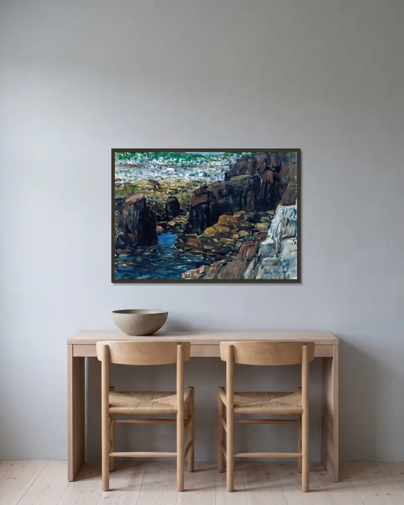 Appledore Nr. 2 von Childe Hassam gerahmt an einer Wand