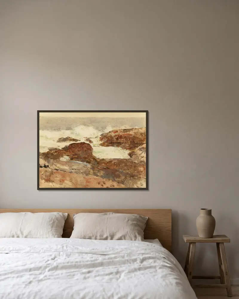 Isles of Shoals av Childe Hassam inramad på en vägg