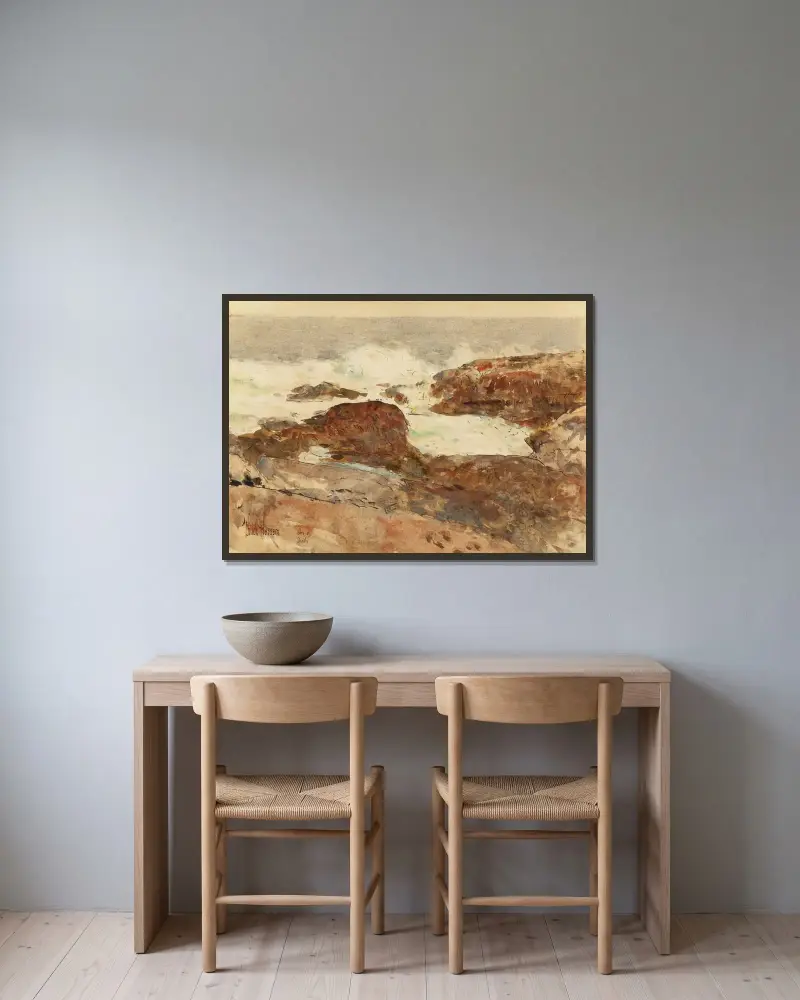 Isles of Shoals av Childe Hassam inramad på en vägg