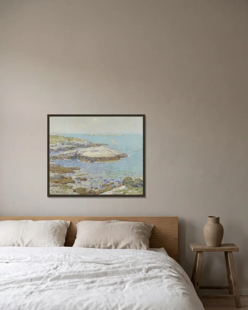 Isles of Shoals av Childe Hassam inramad på en vägg