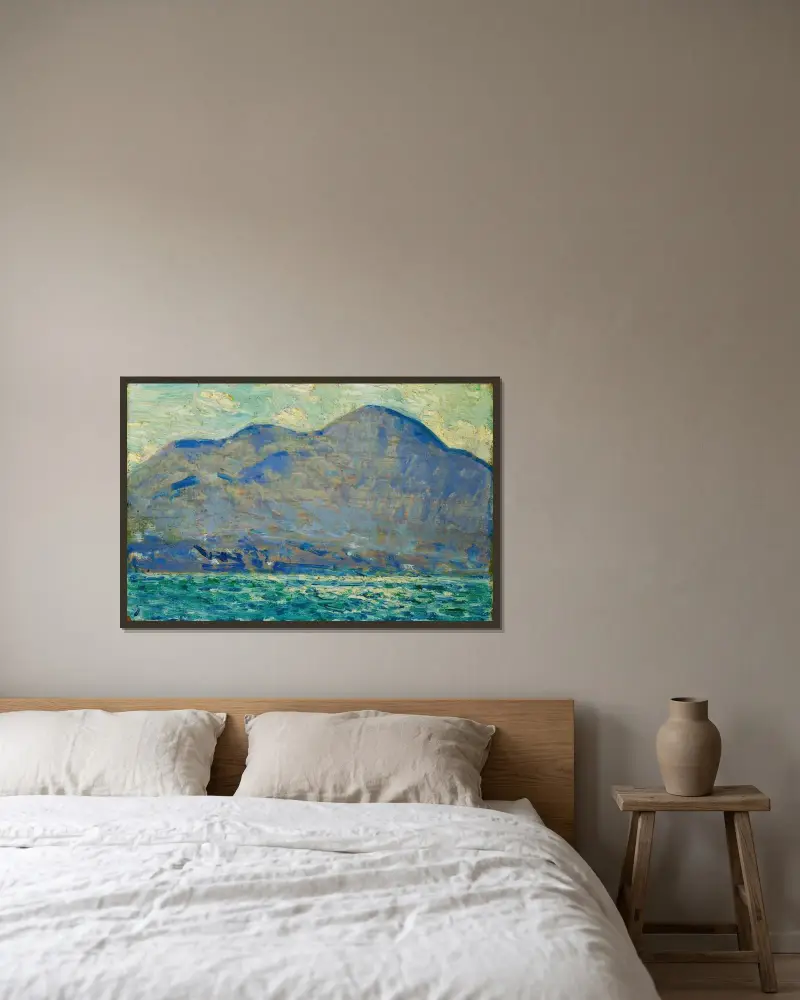 Mount Beacon vid Newburgh av Childe Hassam inramad på en vägg