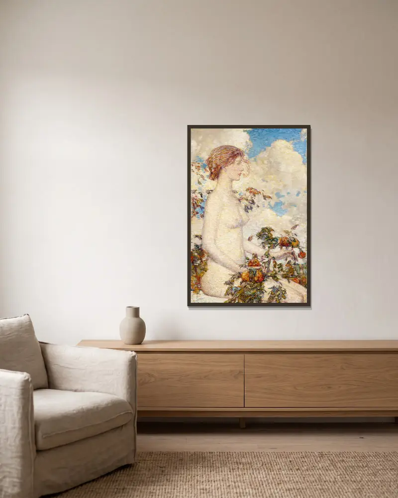 Pomona von Childe Hassam gerahmt an einer Wand