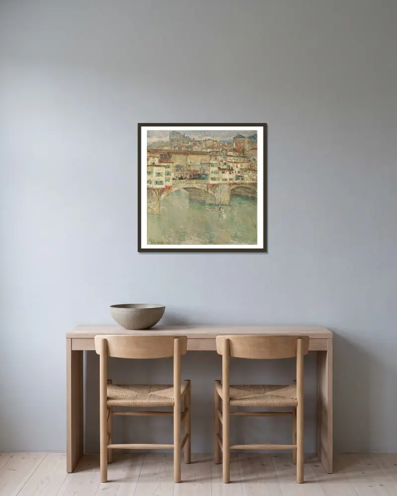 Ponte Vecchio, Childe Hassam v rámu na stěně
