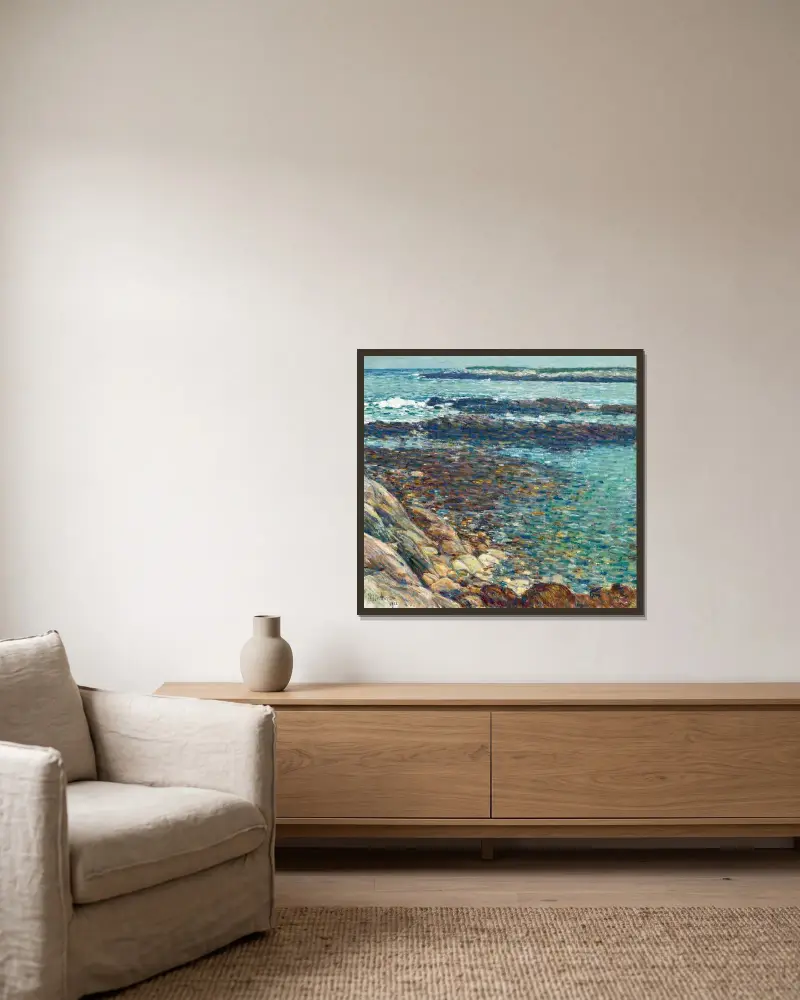 Spanische Felsvorsprünge von Childe Hassam gerahmt an einer Wand